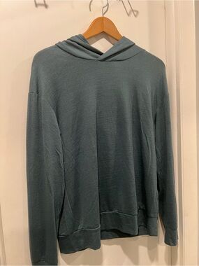 Everyday Lightweight Hooded Pullover Sweatshirt - Slate Green